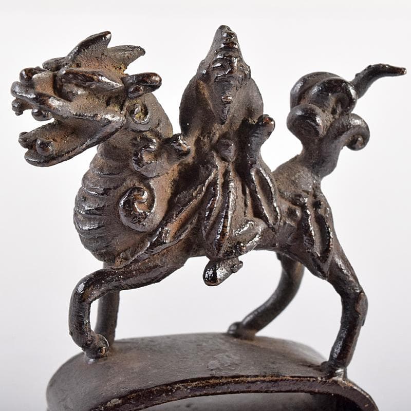 中国　古銅宣徳銅　篆刻　人物摘　獅子摘など　印材　5点まとめて　G　R7651