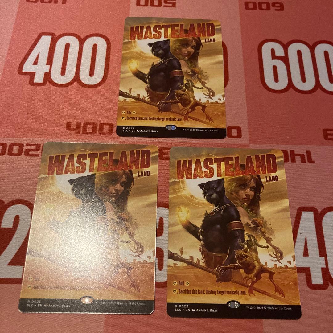 MTG 不毛の大地　ボーダーレス　3枚