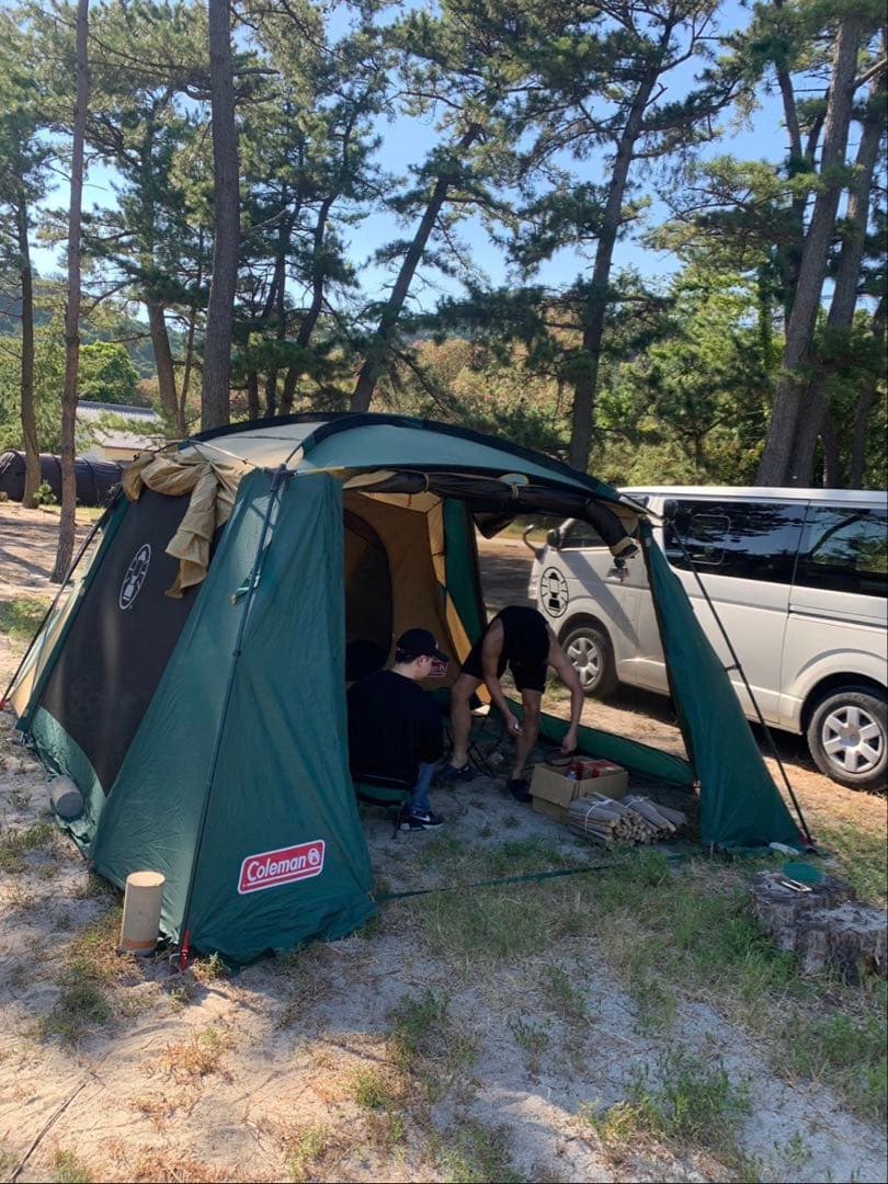 美品 Coleman コールマン ラウンドスクリーン2ルームハウス 複数人用