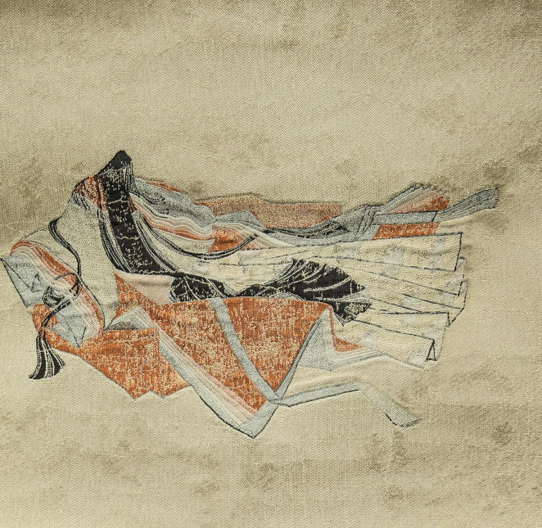 掛軸-1562　佐竹本　三十六歌仙　小野小町　西陣織