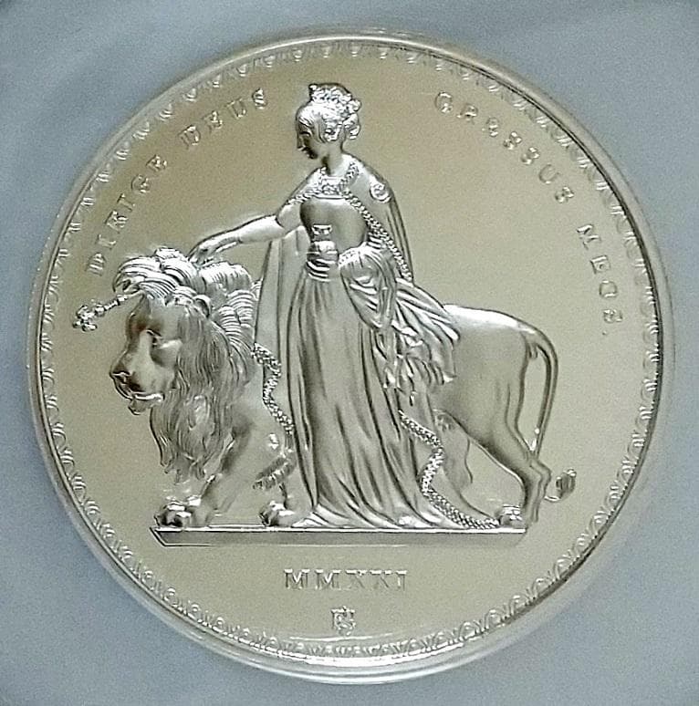 2021年 セントヘレナ ウナとライオン 5オンス銀貨 NGC PF69UCFR