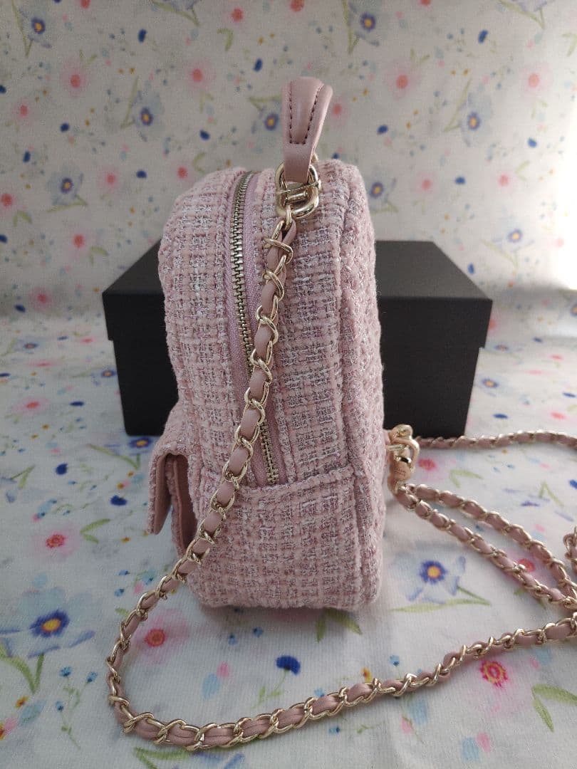 シャネル　ツイード ミニリュック　ピンク　　ノベルティ