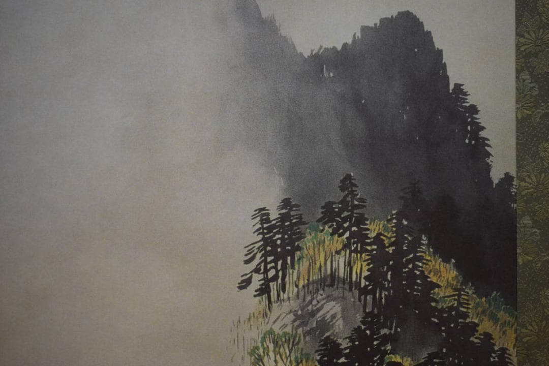 複製/川合玉堂/渓村春信/工芸/桐共箱付/布袋屋掛軸HH-362