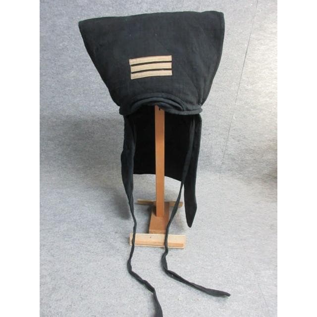 木綿藍地昔の消防頭巾 [B26155]