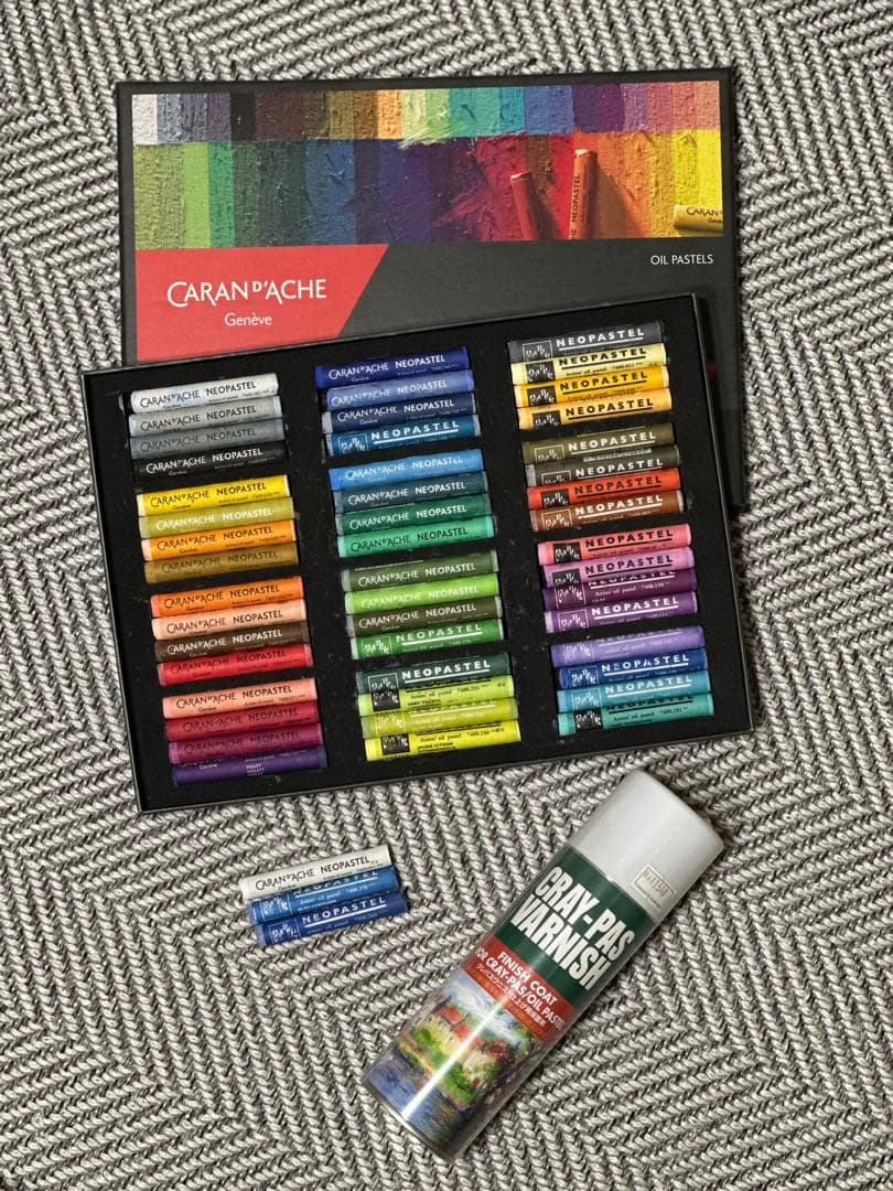 CARAN D'ACHE NEOPASTEL 48色+3色&仕上げ用保護剤