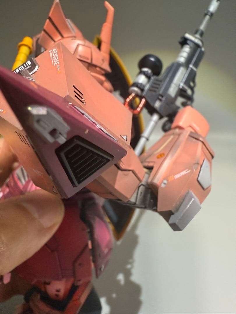 ガンプラ MG 1/100 ゲルググ 全塗装完成品 レジン改造 艶消し仕上げ