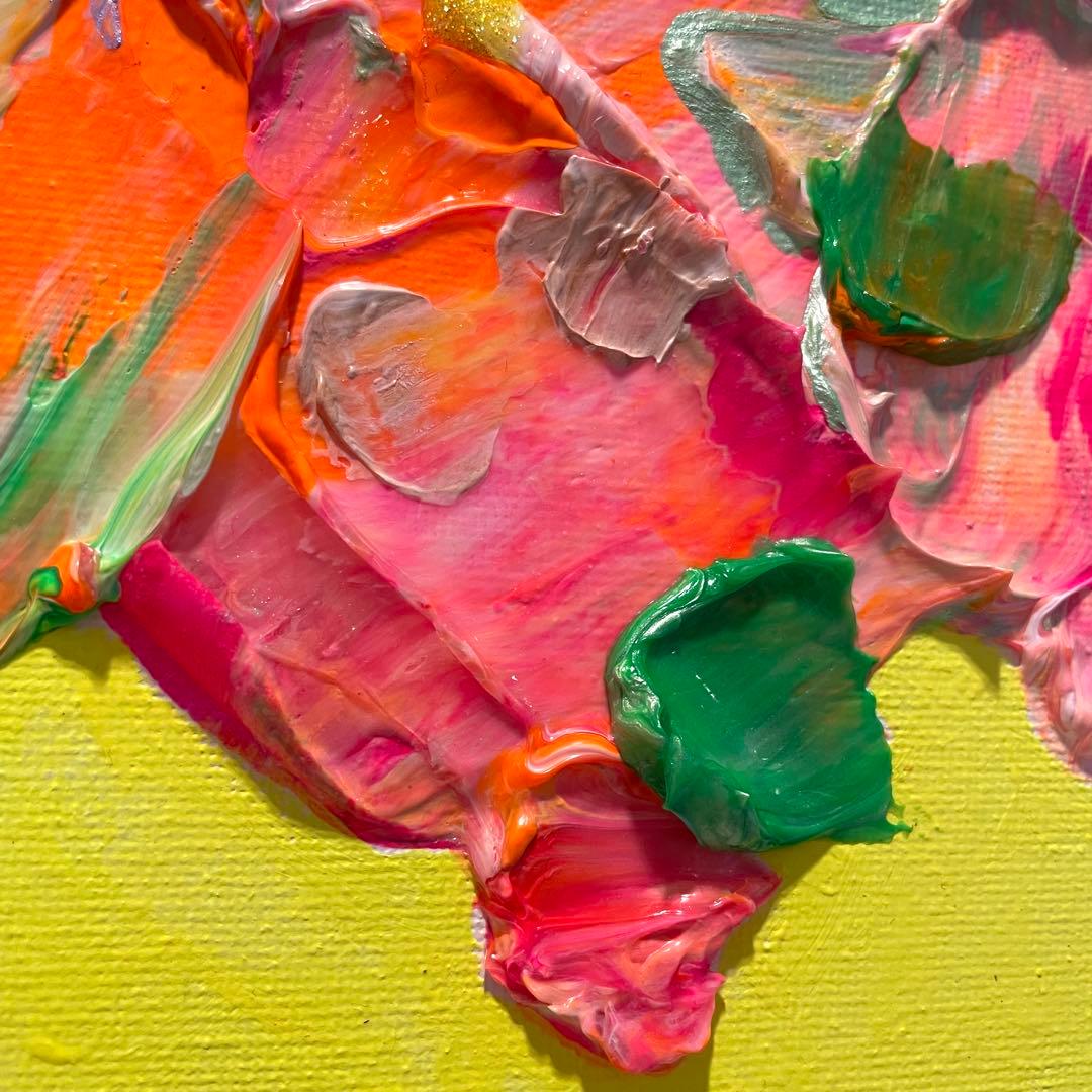 抽象画 30cm x 30cm テクスチャーアート　原画