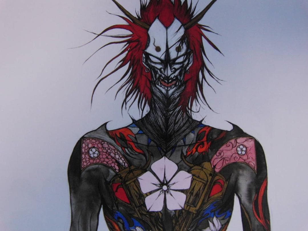 天野弓彦、【明智光秀】、希少な額装用画集より、状態良好、新品額 額装付