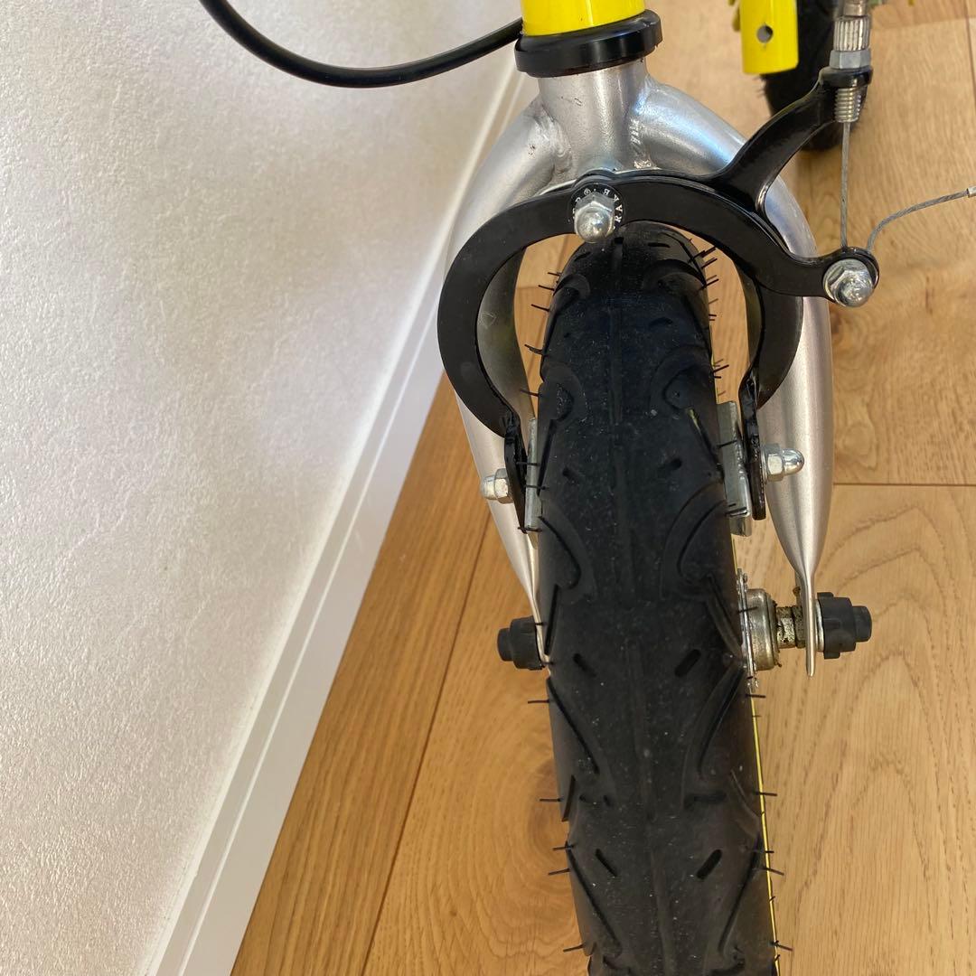 【一部破損あり】　へんしんバイク　イエロー 幼児用自転車 12インチ