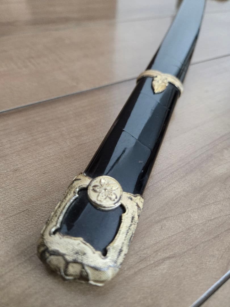第二次大戦頃/実物　極美品　海軍士官軍刀拵え(刀身なし)　高級漆鞘　番号揃い