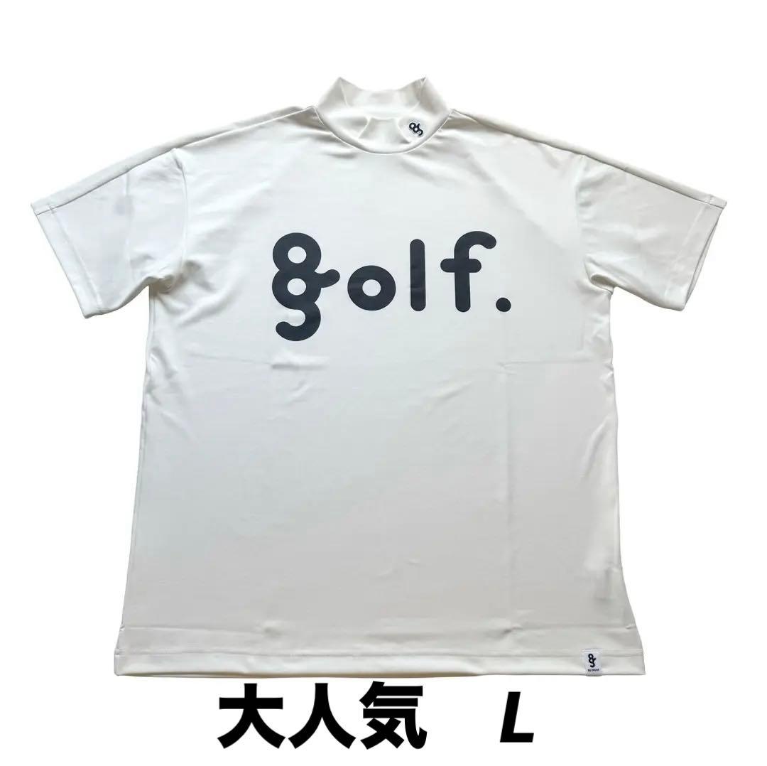 サイズL　［ 8G SHOOT ］モックネック半袖 ホワイト
