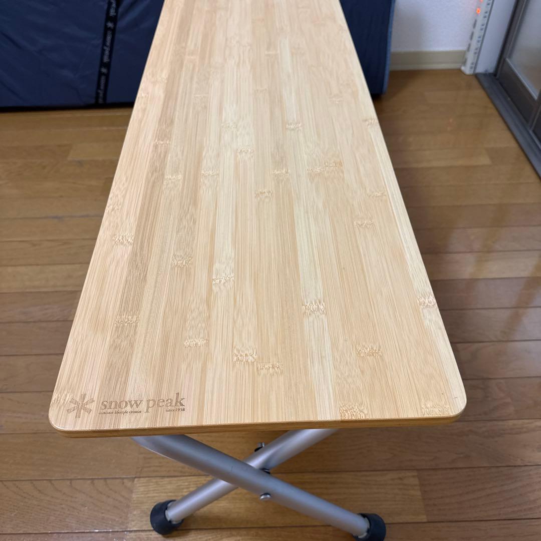 スノーピーク☆ワンアクションテーブルロング竹☆フォールディングシェルフロング竹