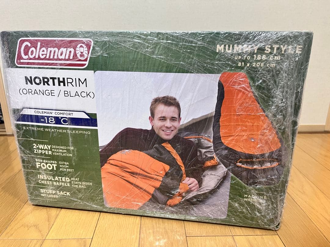 【全新未使用】Coleman コールマン ノースリム マミー型 寝袋