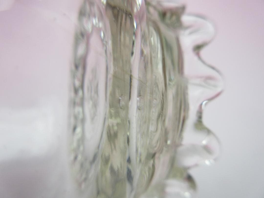 アンティーク 明治期～大正期 フリル 氷コップ デザートグラス 70816