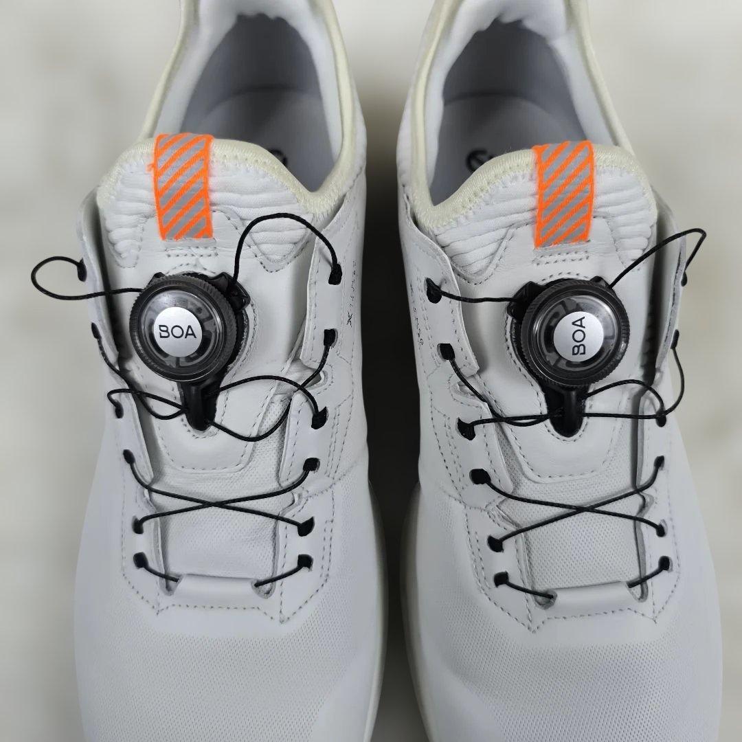 未使用級✨ エコー バイオム C4 ゴルフシューズ ゴアテックス 防水 ボア 白