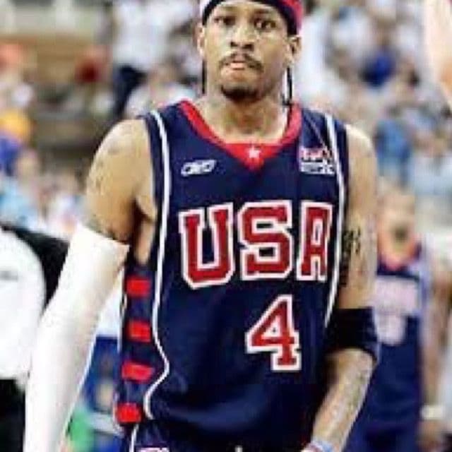 【極希少品】アイバーソン Reebok USA ユニフォーム ネイビー XL