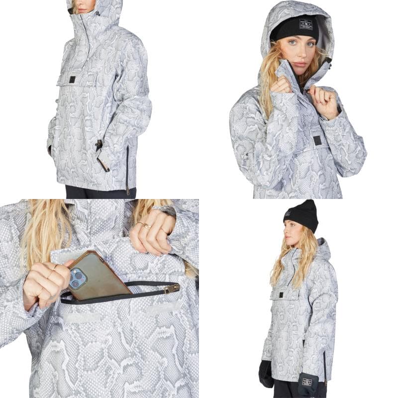 063DCレディーススノーボードウェアーLジャケット　ビブパン　セットアップ