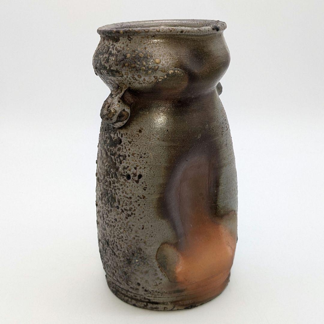 備前焼 窯変耳付花入 花瓶 花器 花生 フラワーベース 置物 華道具 茶道具