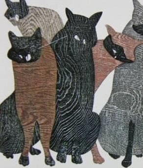 斎藤清、「競艶」、希少な画集の額装画、オーダーマット付・日本製新品額入り