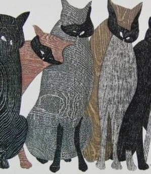 斎藤清、「競艶」、希少な画集の額装画、オーダーマット付・日本製新品額入り