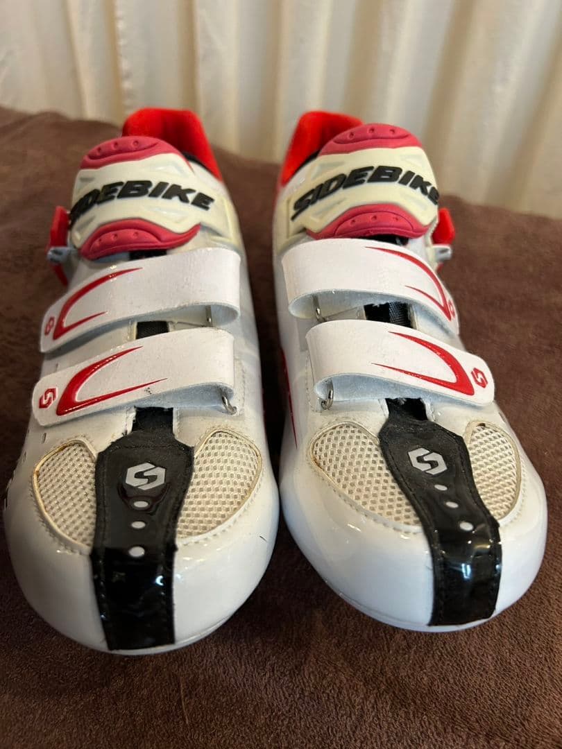 SIDE BIKE 自転車用シューズ ホワイト/レッド