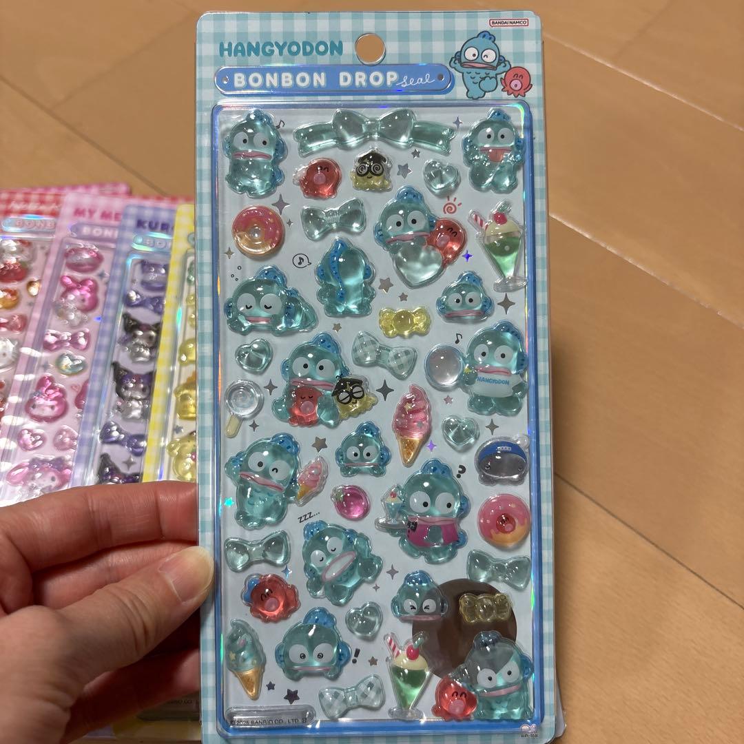 新品　ボンボンドロップシール　サンリオ　はぴだんぶい　コンプリート　8種