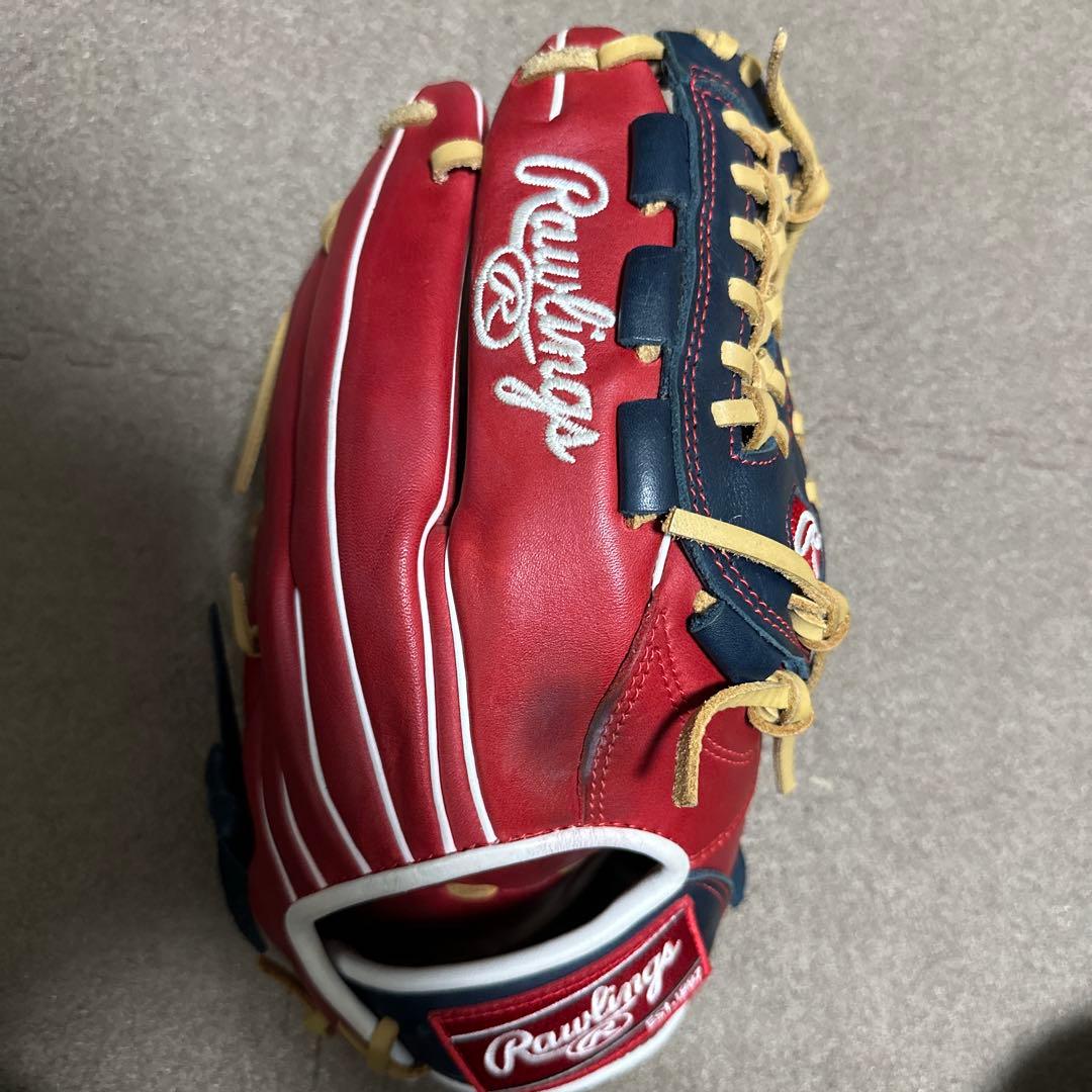 Rawlings Hyper 軟式グローブ レッド/ネイビー