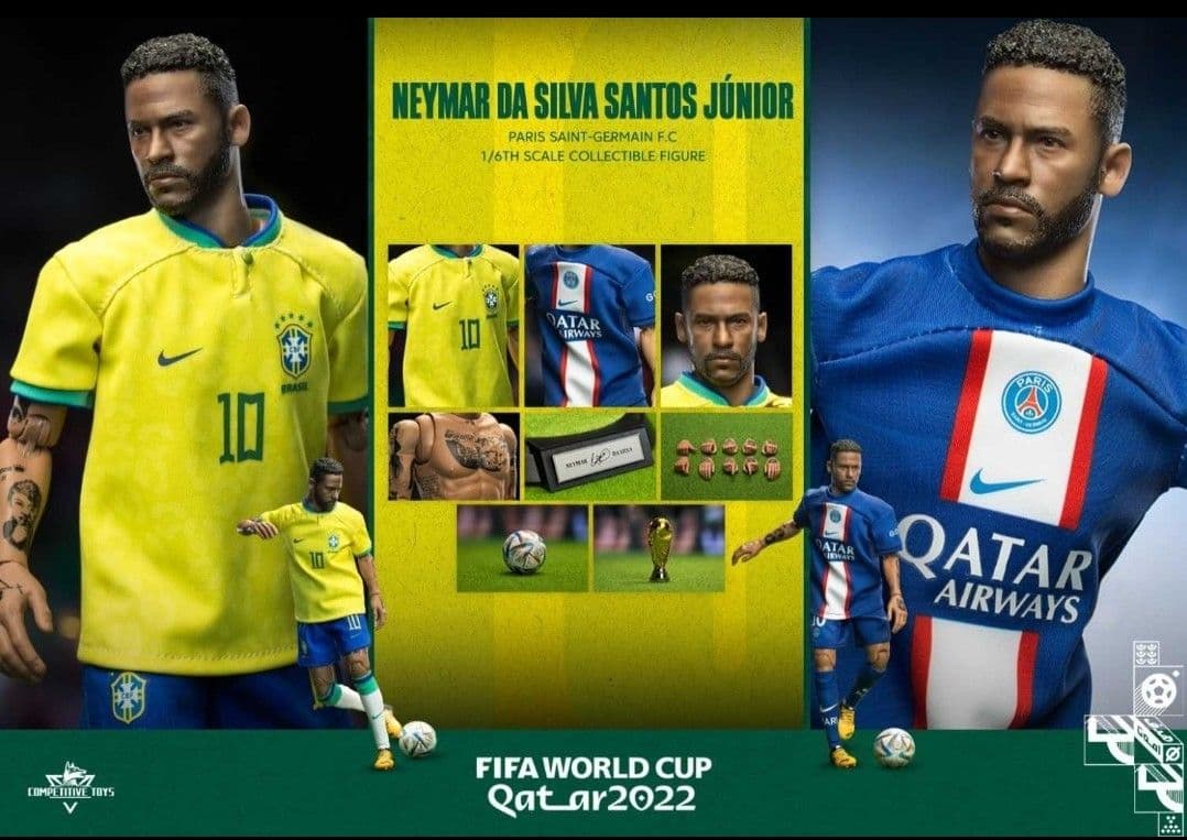 新品　1/6　ネイマール　アクションフィギュア　ブラジル　パリ・サンジェルマン