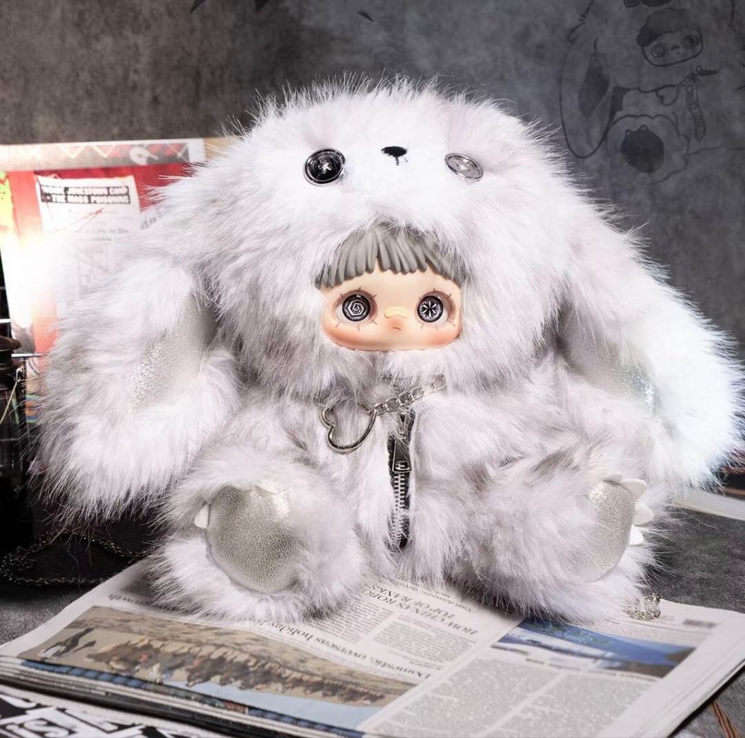 や*)様 MayMei 霉霉 反逆ぬいぐるみシリーズ 400％ 白うさぎ　バッグ