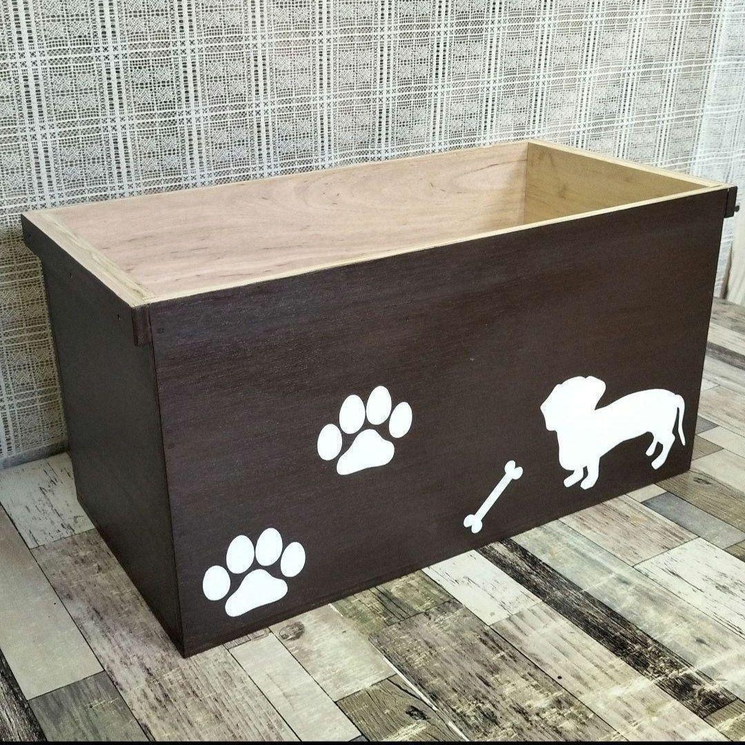 64《収納BOX》りんご箱 犬 おもちゃ箱 宅配 木製家具 インテリア 木箱