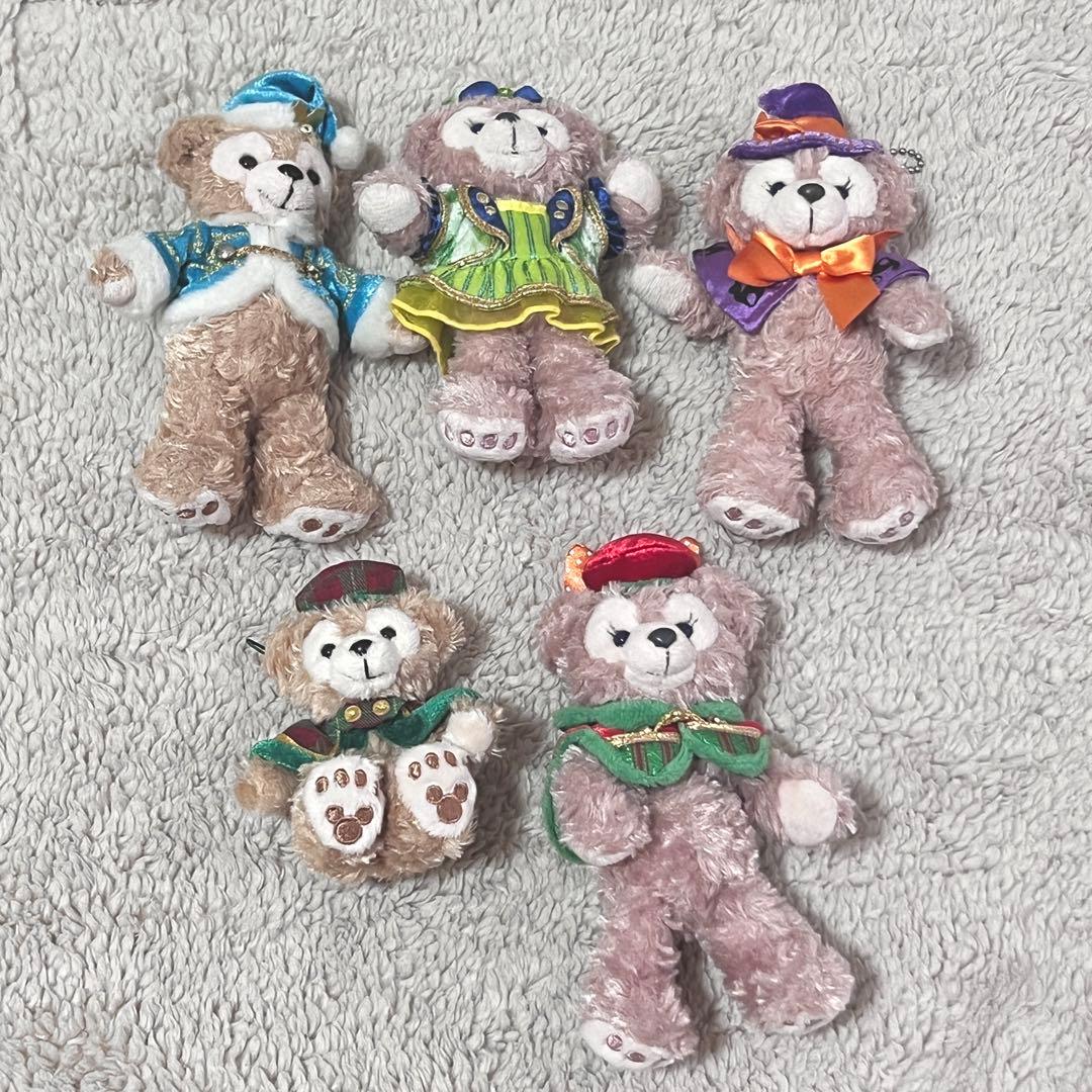 ダッフィー＆シェリーメイ　ぬいぐるみストラップ　バッジ　11体セット