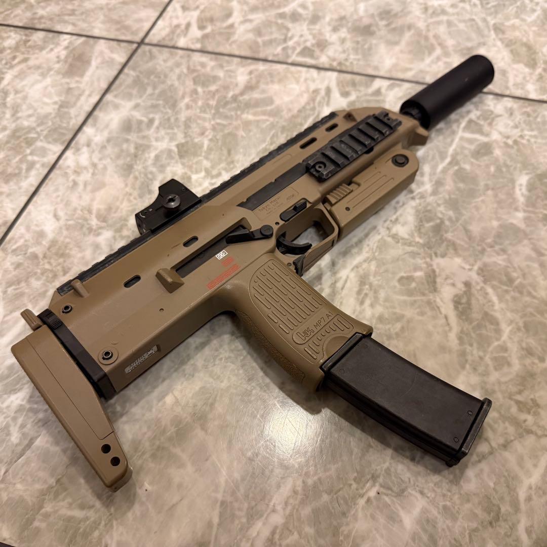 ［マガジン5本セット］東京マルイMP7A1 ガス TANカラー カスタム