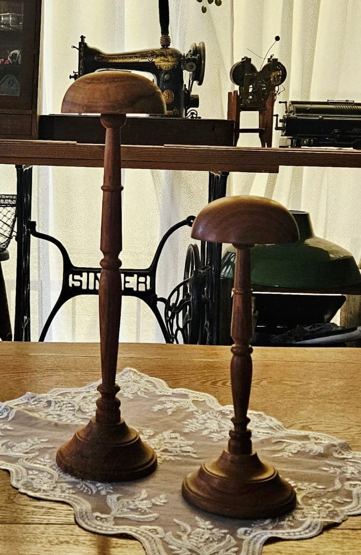 木製 ハットスタンド アンティーク風 2個セット