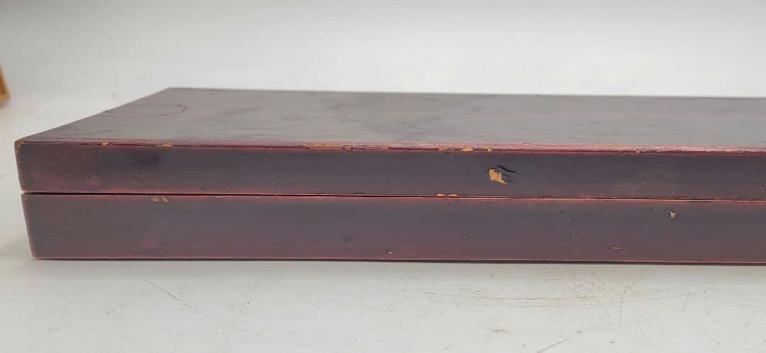 七つ玉算盤　そろばん　25桁　漆塗木箱入り　江戸時代　骨董品、美術品