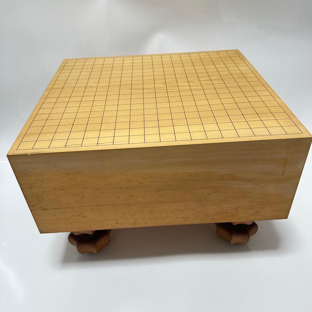 【良品】碁盤 本榧 ヘソ付き 脚付き 厚み18cm