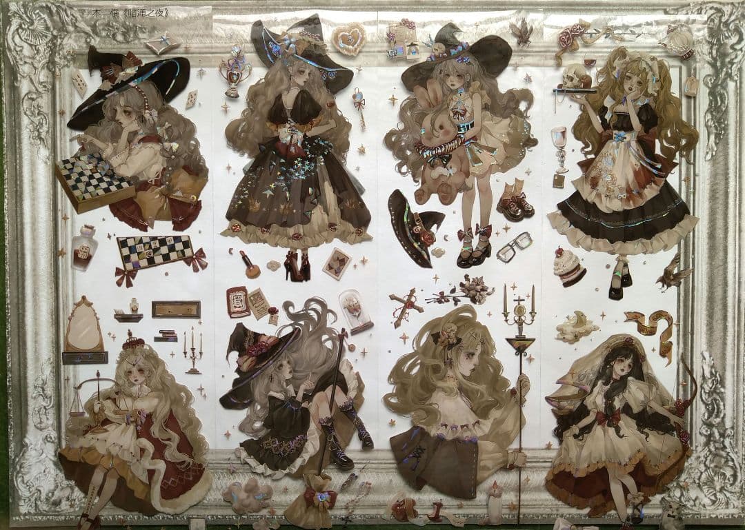 ☆SALE☆J112＃暗涌之夜(贝壳光)一木一横切り売り海外人物マステ女の子