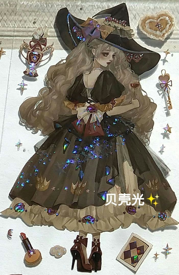 ☆SALE☆J112＃暗涌之夜(贝壳光)一木一横切り売り海外人物マステ女の子