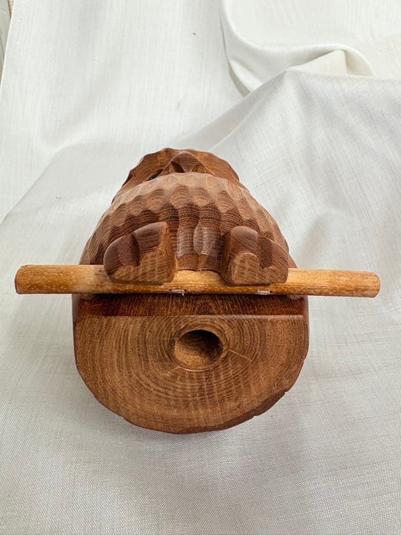 置物　木彫り　フクロウ　梟　魔除け　縁起物 オブジェ