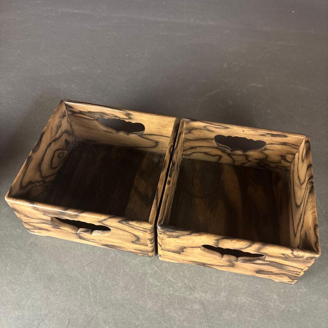 黒柿　煙草盆　２点