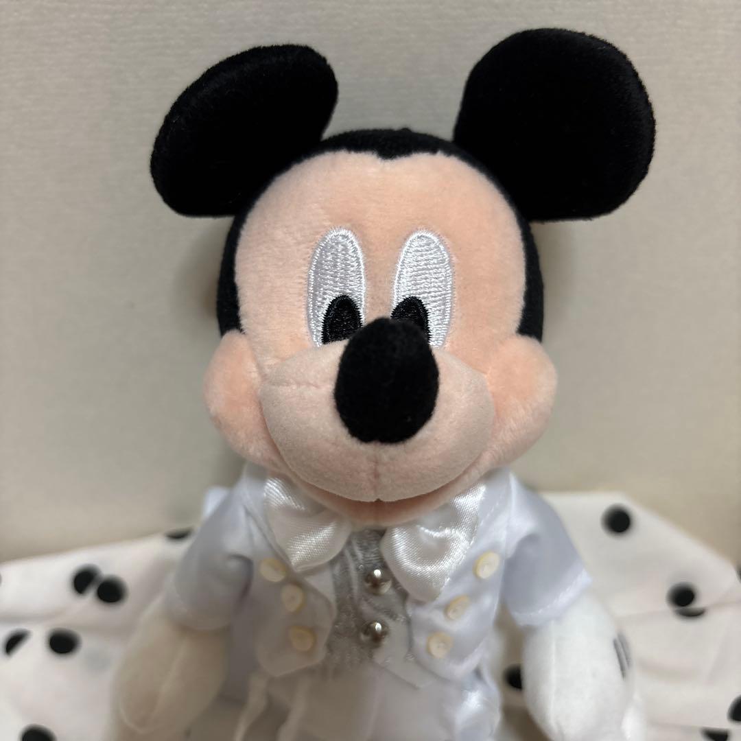 ミッキー　ぬいぐるみバッジ　ビッグバンドビート 白タキ　BBB