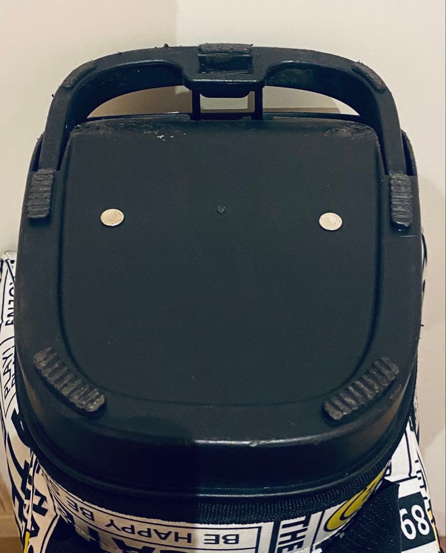 美品 限定品 パーリーゲイツ ニュースペーパー柄 スタンドキャディバッグ