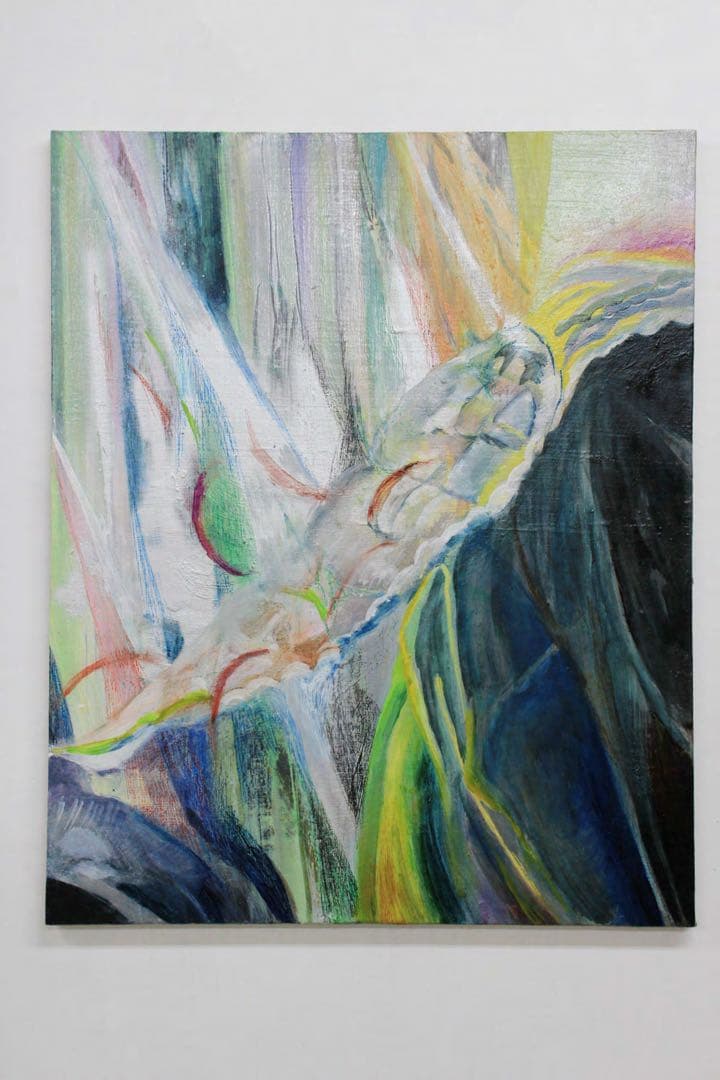 【F10号】untitled 油彩　抽象油彩画 多色使い