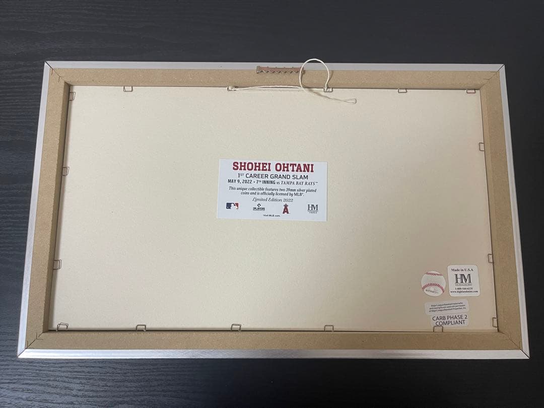 大谷翔平　グランドスラム　壁掛け額縁非売品　公式　39号本塁打