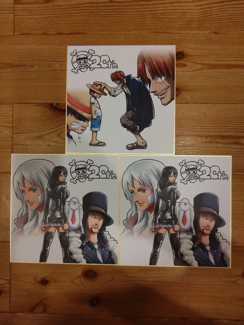 ワンピース フィギュアセット 9体 + 20周年記念色紙17枚（ダブリ含む）