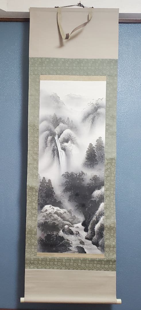 後藤桂月画「水墨山水」