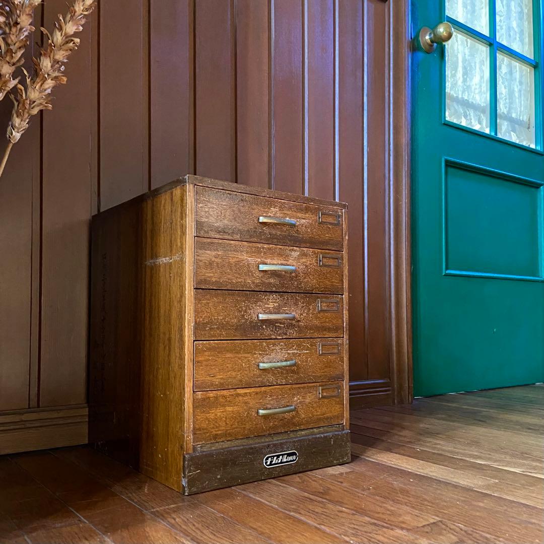 昭和レトロ　古引き出し　ナショナル自転車　ビンテージ家具　非売品　小引出し　希少