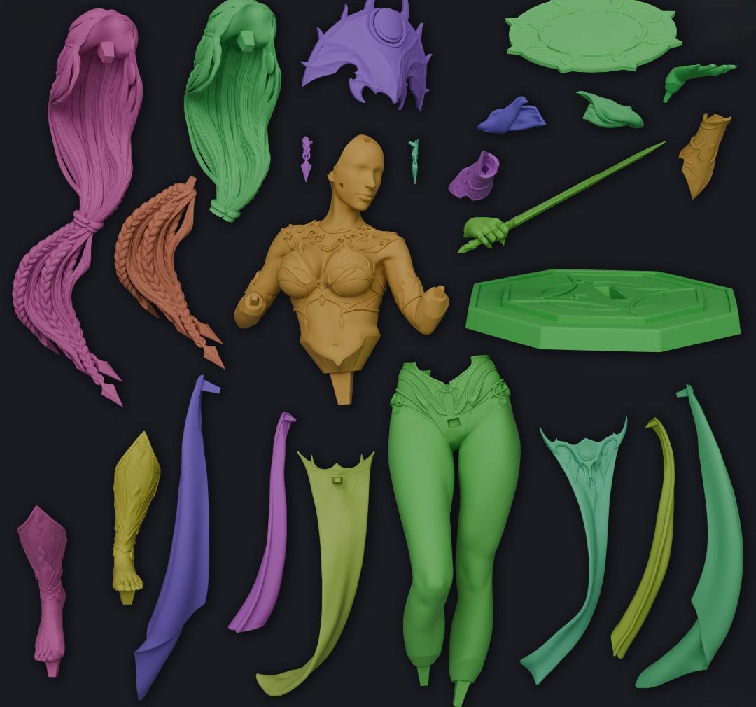 シャール バルダーズゲート 1/8 未塗装未組立 フィギュア ガレージキット