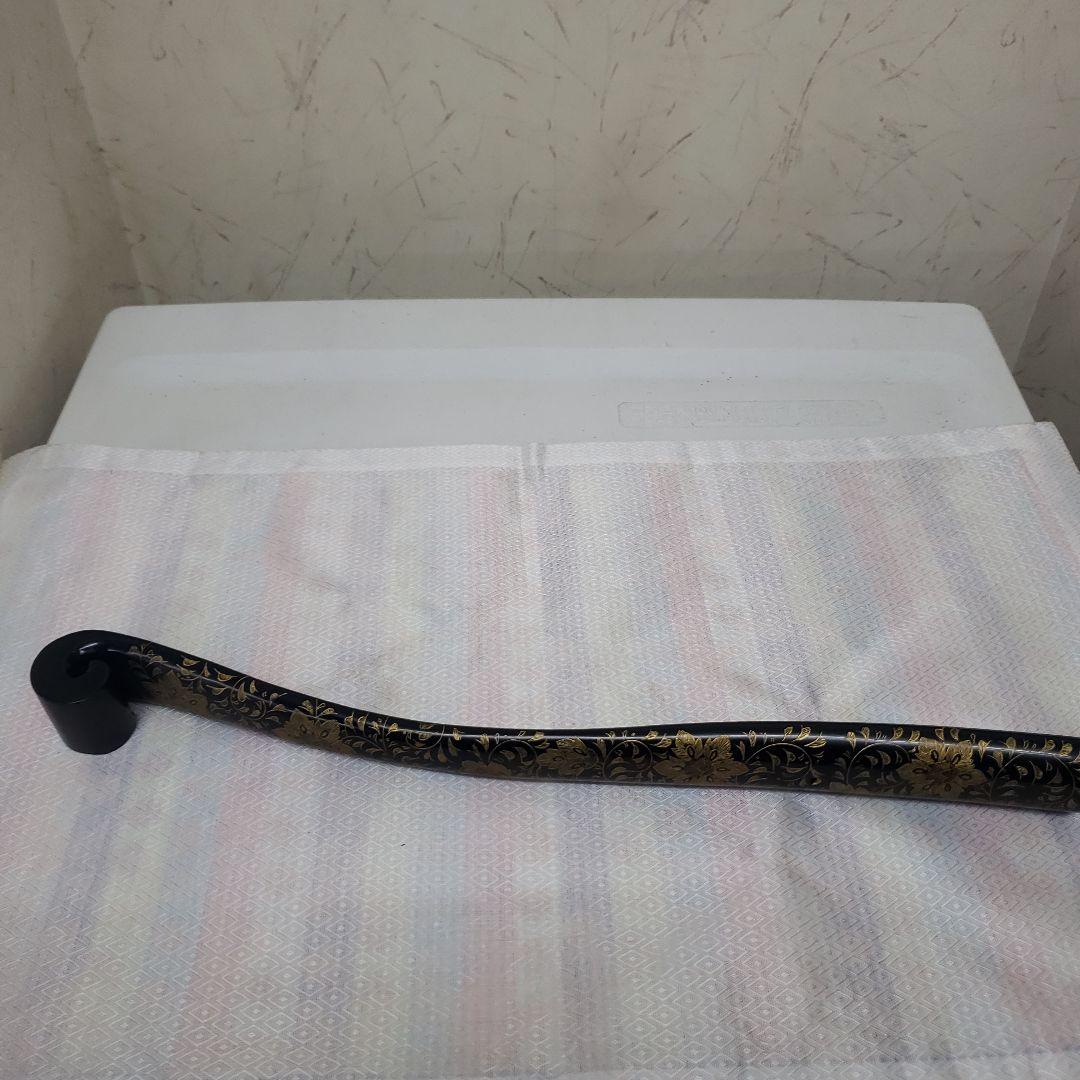 Ｂフライデー　蔵出し特価　漆器 沈金　笏　花柄装飾品