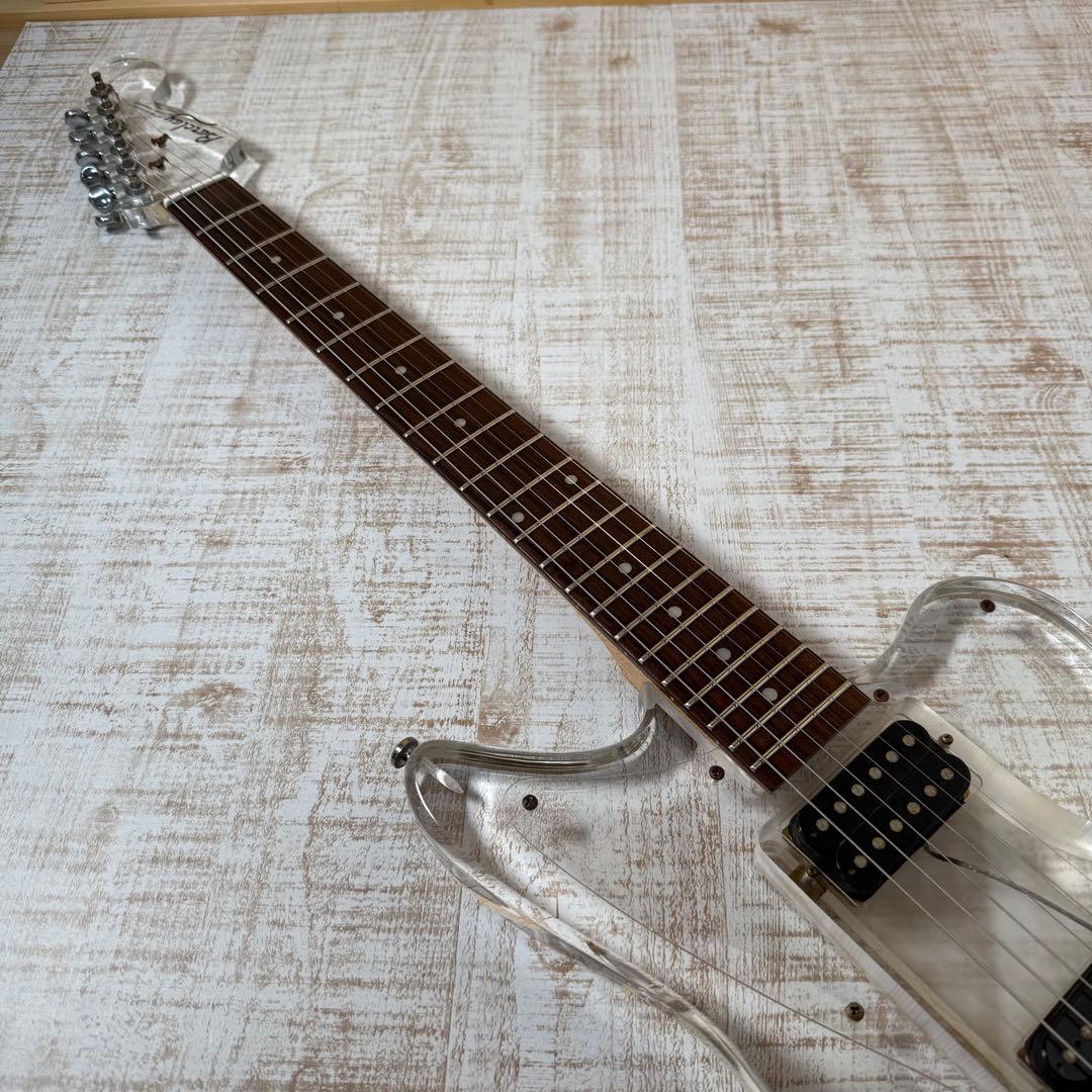 Barclay クリスタルギター　透明　レア　スケルトン　ケース付き