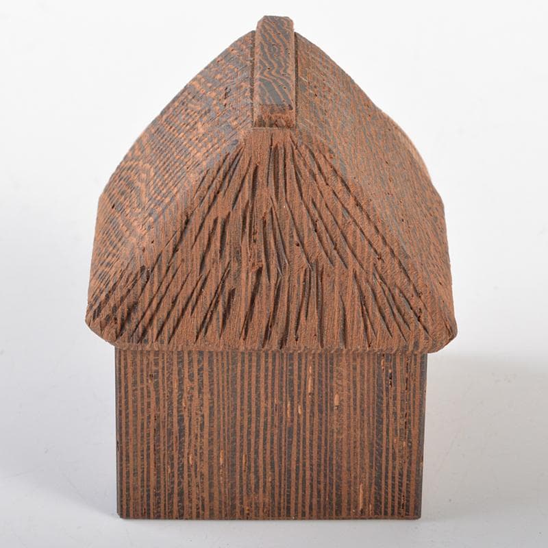 茶道具　畑幸春作　鉄刀木　水車香合　共箱　V　R6358